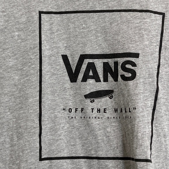 Vans Off The Wall Slim Fit Gray Short Sleeve Crewneck Men's Size X-Large - Picture 2 of 7